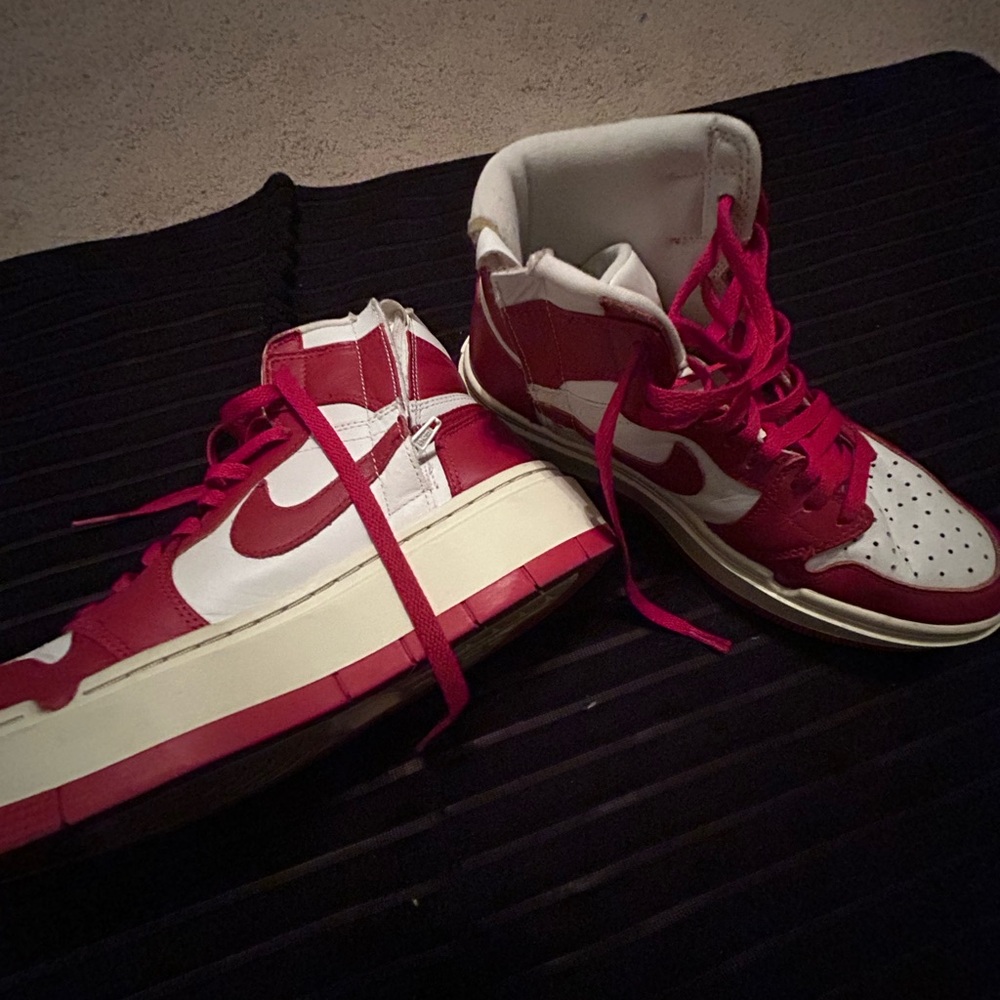 Nike Red and White Sneakers